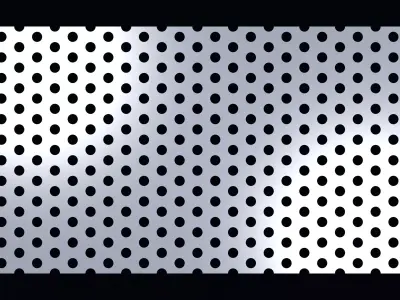 Perforated panel with 23 percent opening 25O97 3D model