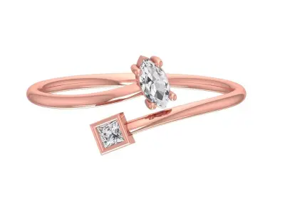 Women Light Weight Band Ring 3D print model 7