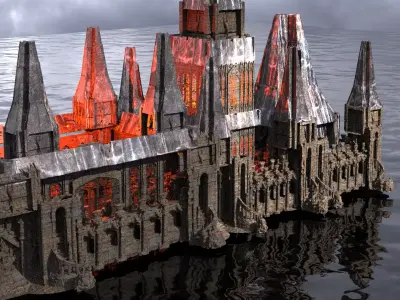 Swamp Cult Tower Cathedral 3D model