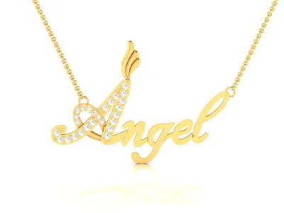 Angel Pendant 3DM STL OBJ FBX Render Details 3D print model