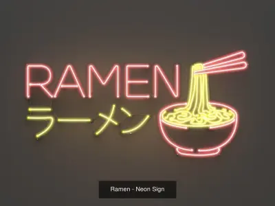 Ramen Neon Signs - 3 Pack