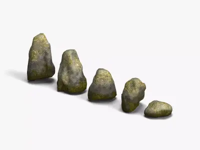 Rock Set 03 - Forest Low-poly 3D model