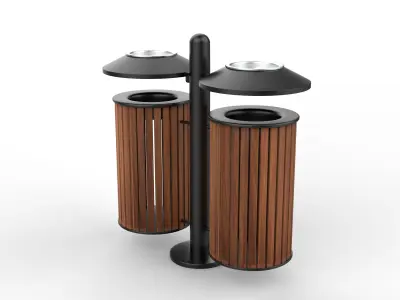 Outdoor Trash Bin 02 3D model