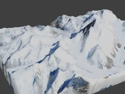 K2 Mountain Low-poly 3D model