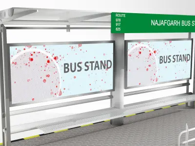 bus stand  3D model