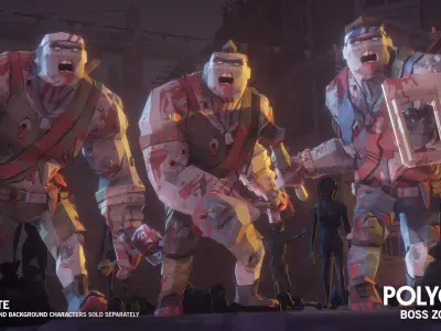 POLYGON Boss Zombies Low-poly 3D model