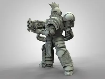 Son of the snake with HeavyFlamethrower 3D print model