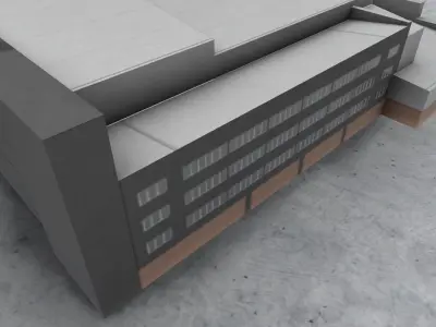 EGKK Hangar 3 Low-poly 3D model