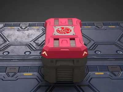 Sci Fi Box  Low-poly 3D model