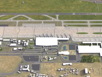 Bengaluru - Kempegowda Airport - BLR Low-poly 3D model