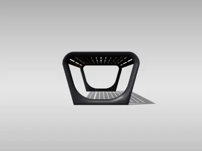 Park Bench 04 Low-poly 3D model