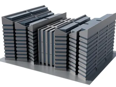 Modern Building Concept V301- 3D Print model 3D print model