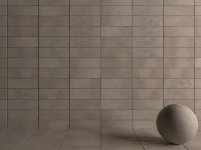 Concrete wall tiles Suite Taupe 20x60 Set 4 Texture