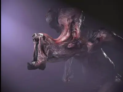 Alien Parasite Low-poly 3D model