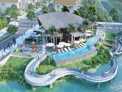 Modern Club House Full Lumion Exterior Scene 3D model