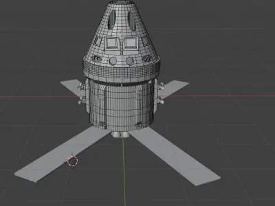 Orion 3d capsule Low-poly 3D model