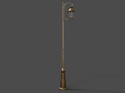 German Historical Garden street lamp 3D model