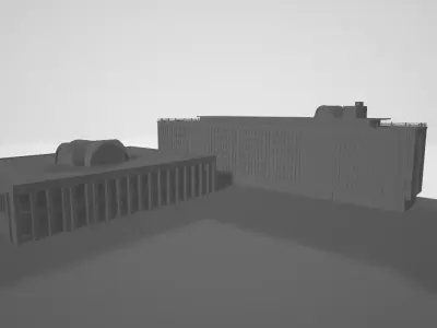 The Istanbul Metropolitan Municipality Building Low-poly 3D model