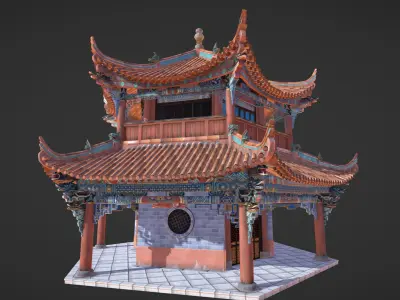 style temple Chinese pagoda Texture