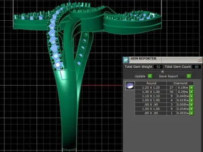 Diamond Ring for Women 3D print model 11