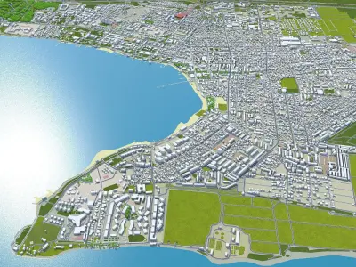 Gelendzhik Russia Low-poly 3D model