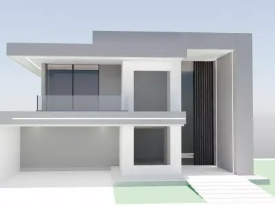 cozy house in high-tech style 3D model