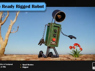 Hector 3D Model Rigged Robot 3D model