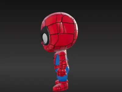 avenger package    Ironman Spiderman And Batman Low-poly 3D model