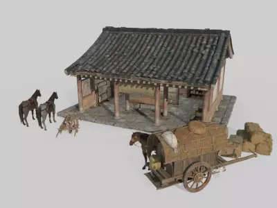 Ancient Asian Architectural Escort Agency 3D model