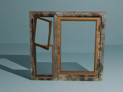 old window wood 3D model