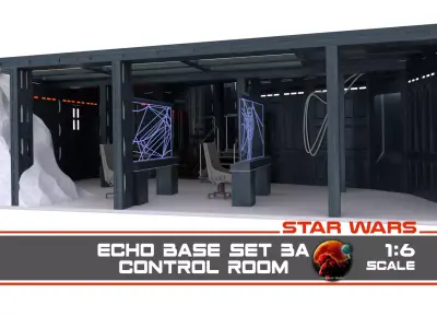 Set 3a Echo Base Control Room 1-6 scale Hottoys 3D print model