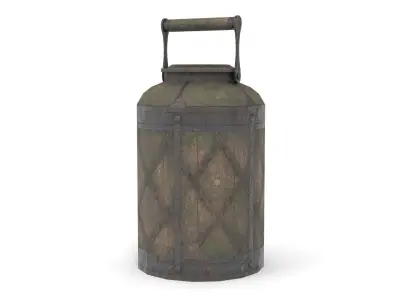 Old Bucket for Liquids Low-poly 3D model