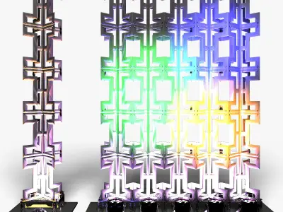 Stage Decor 26 Modular Wall Column 3D model