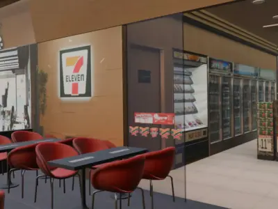 VR store Low-poly 3D model