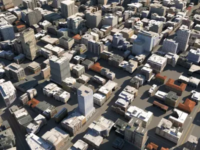 City 122 Low-poly 3D model