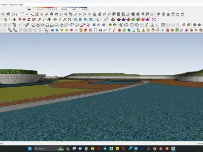 PLay area 3d model contours 3D model