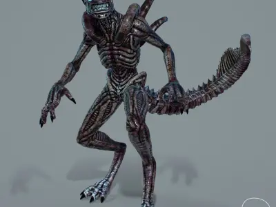 Alien Xenomorph  Low-poly 3D model