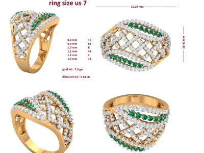 Diamond Ring for Women 3D print model buy