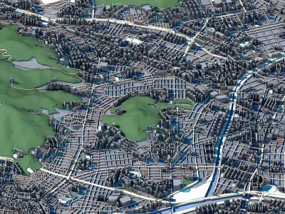 Busan South Korea Cityscape Haeundae Skyline Gwangan Bridge  3D model