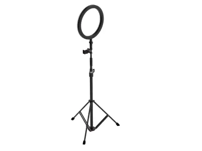 Camera Tripod with Flash Light 3D model