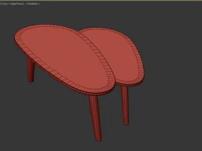 Table gigogne scandinave Nordic 3D model