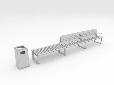 Bench Park 52 3D model