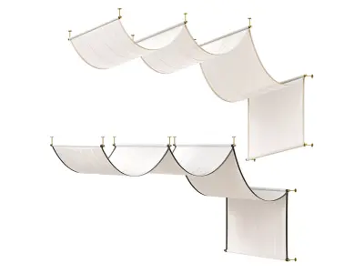 Curtain HE-No 06 Bedroom Canopy 01 3D model