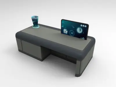 Sci Fi Hologram Table Low-poly 3D model