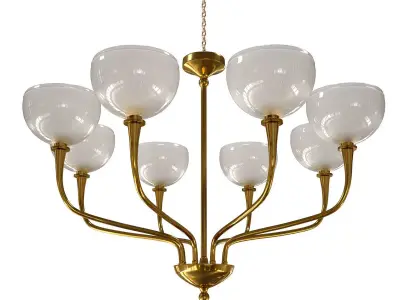 Chandelier TINKO white  lighting 3D model
