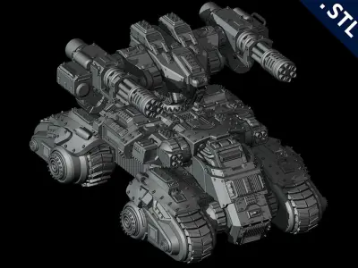 Tanks and Turrets  3D Printable Set 3D print model