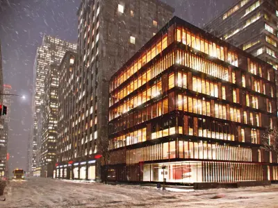 District Night Scene Commercial of 3D model