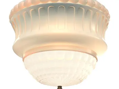 Molded Opaline Glass Pendant 3D model