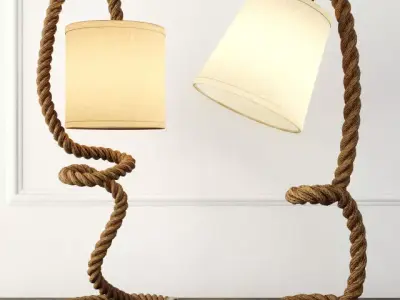 Nautical Rope Table Lamps 4 3D model