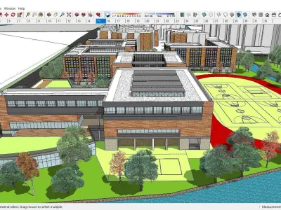 Sketchup School and University K5 3D model